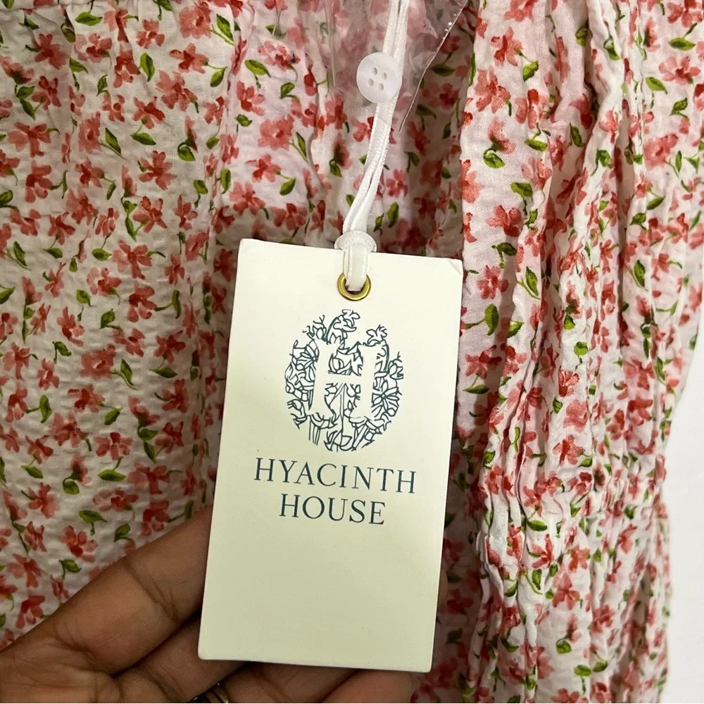 Hyacinth House Tuckernuck Clemons Floral Puff Sleeve Blouse XL NWT